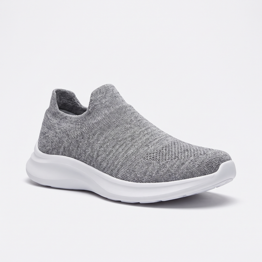 Routine The Runner heather grey knit sneaker