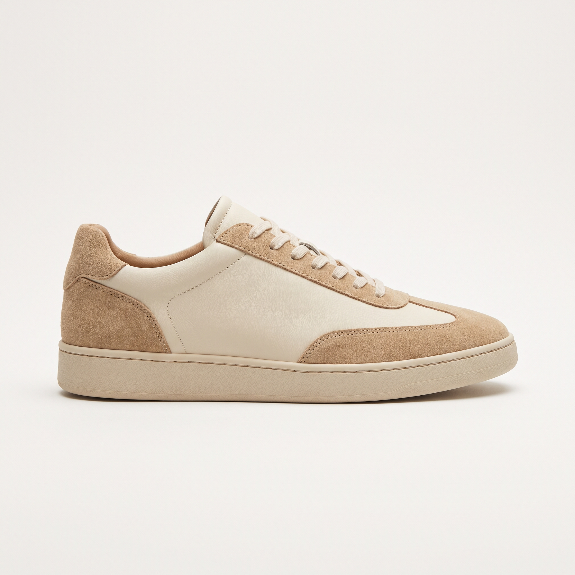 Routine The Court cream and sand suede sneaker